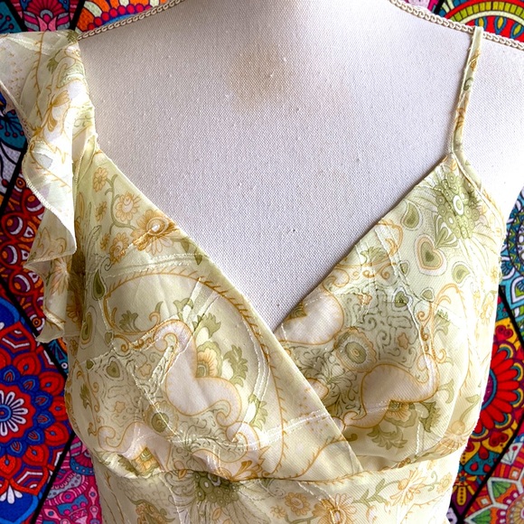 Y2K Sheer Boho Floaty Camisole Sz 12 - Picture 3 of 5
